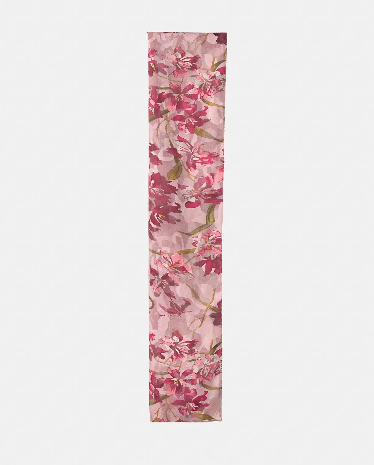 Alma en Pena V26AC102 foulard floral fuchsia 200x70 cm