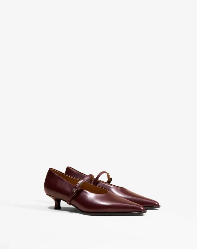 Mi/Mai Renzo Burgundy escarpins cuir burgundy petit talon
