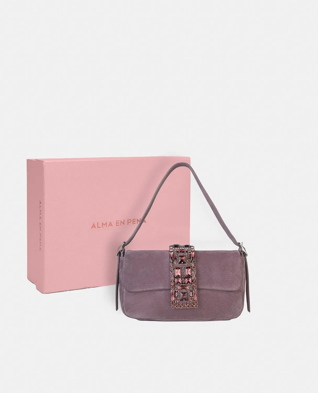 Alma en Pena BG106 sac main cuir lavande fête