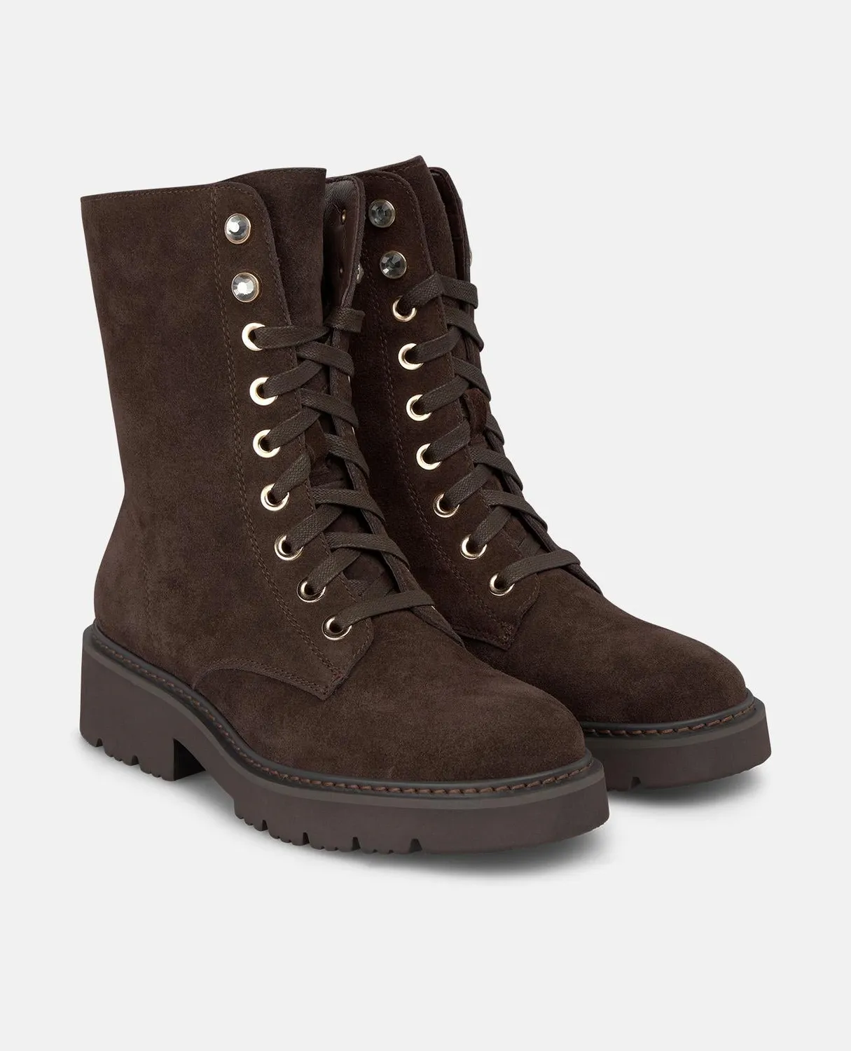 Alma en Pena I260883 bottines lacets marron talon 4 cm