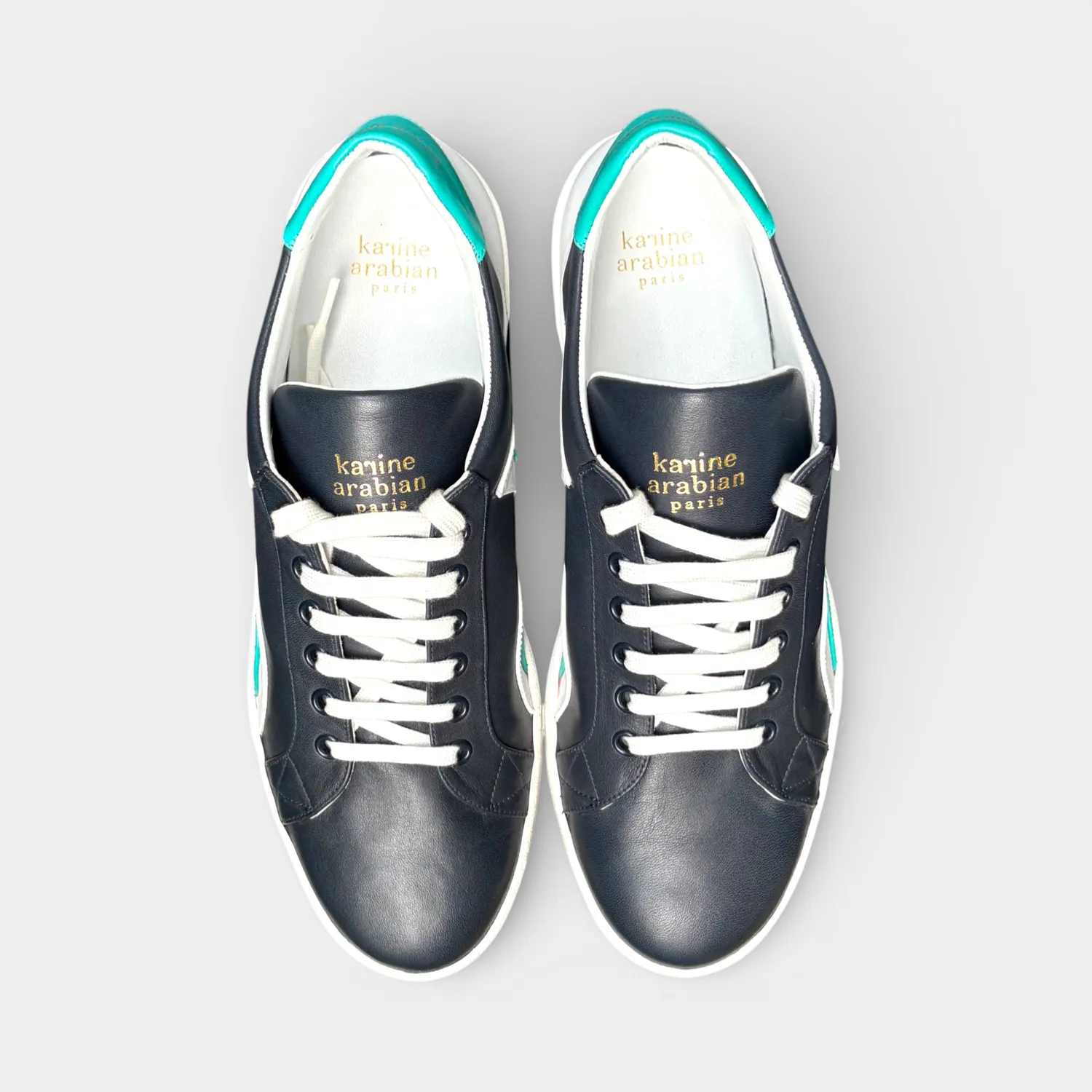 Karine Arabian Nad sneaker homme cuir marine blanc