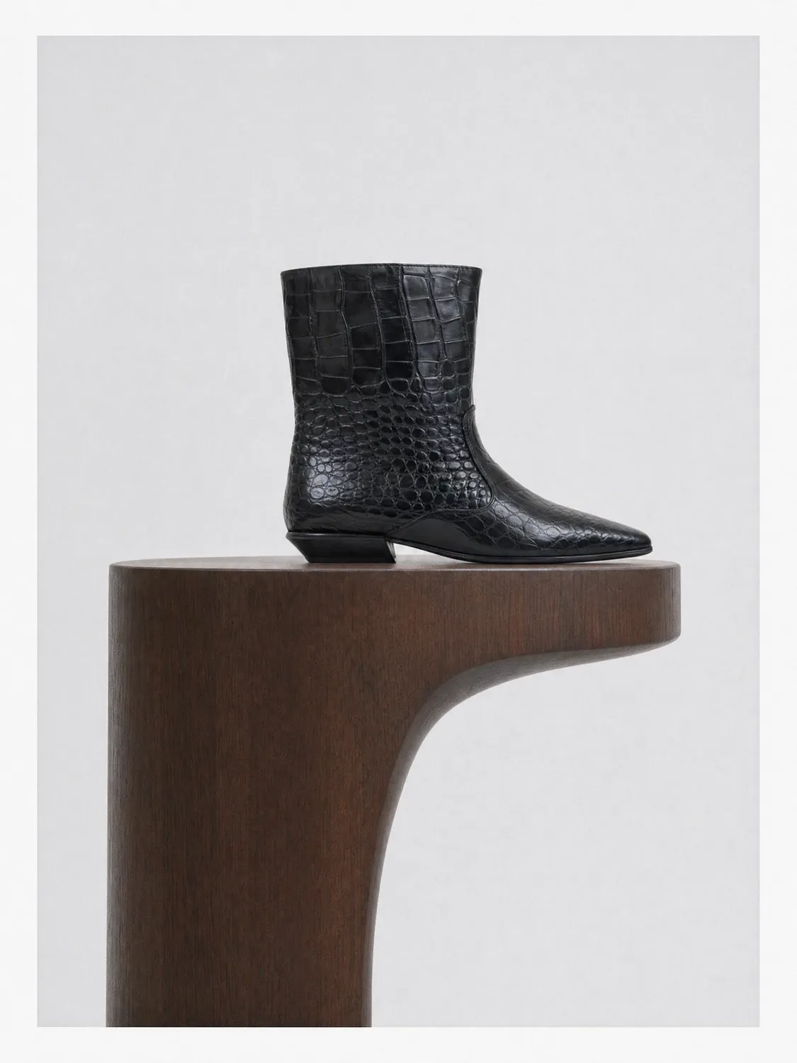 Mi/Mai Tamy Black Croc bottines cuir croco