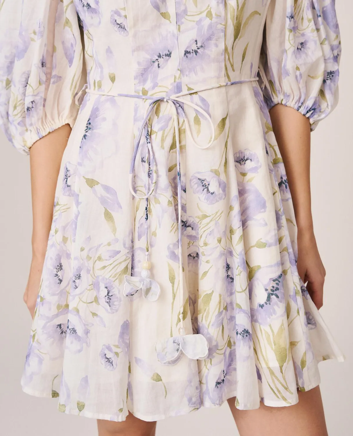 Alma en Pena V26CL0102 robe mini lavande fleurie