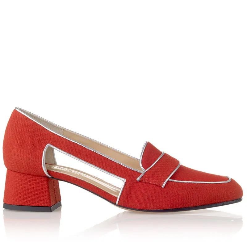 Bégum Paris Milan mocassins toile talon 4cm