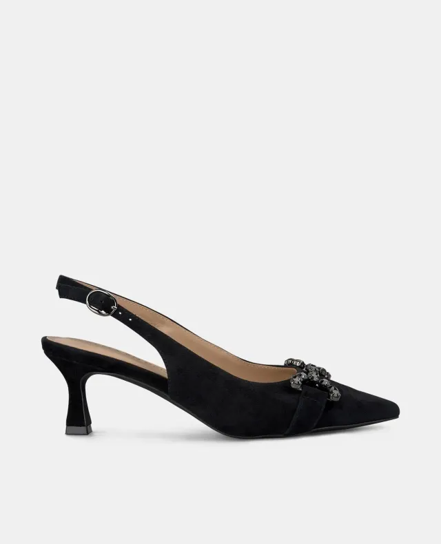 Alma en Pena V250659 escarpins noirs strass talon 6 cm