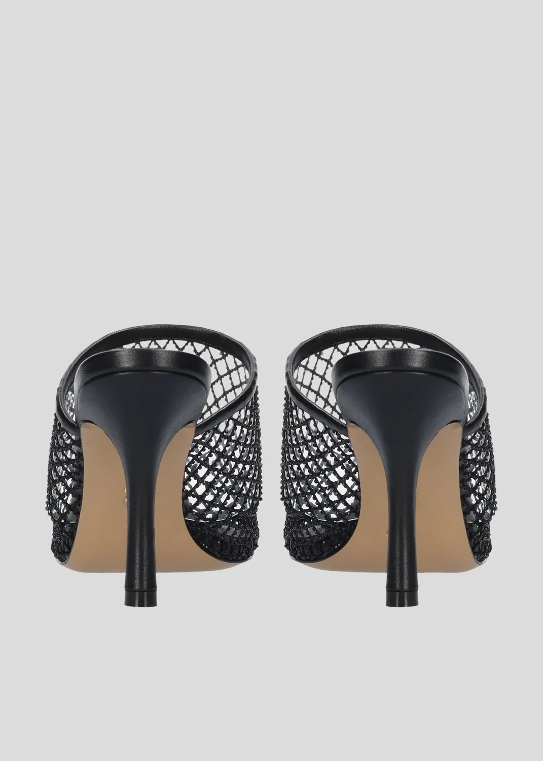 Lola Cruz Ruby Mule 85 mules noires talon 8,5 cm