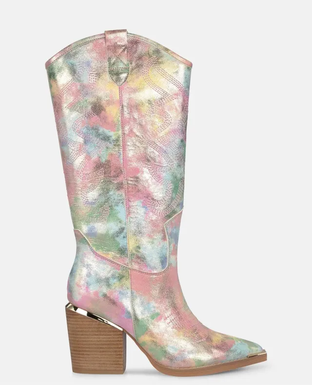Alma en Pena V250100 bottes cowboy rose 8,5 cm
