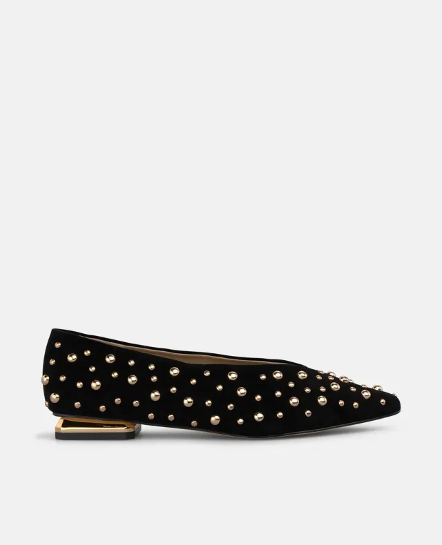 Alma en Pena I260101 ballerines noir cuir cloutées