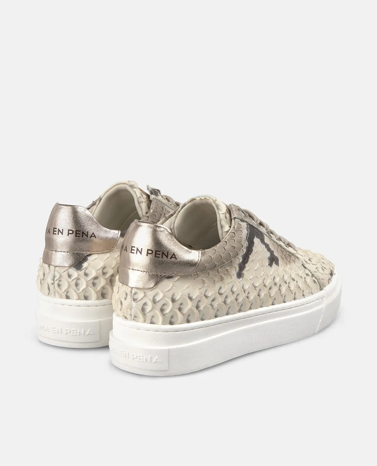 Alma en Pena V260451 Cobra Ice sneakers cuir blanc 3,5 cm