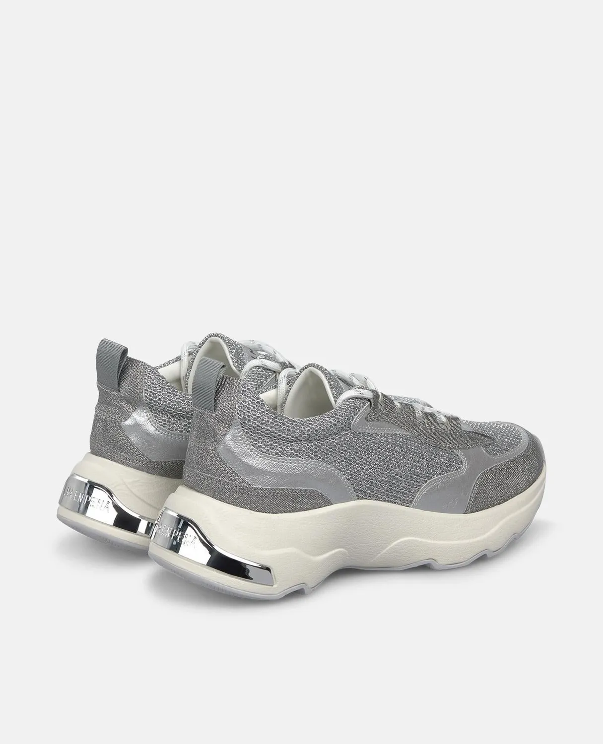 Alma en Pena V2652602 sneakers argentés plateforme 4,5 cm