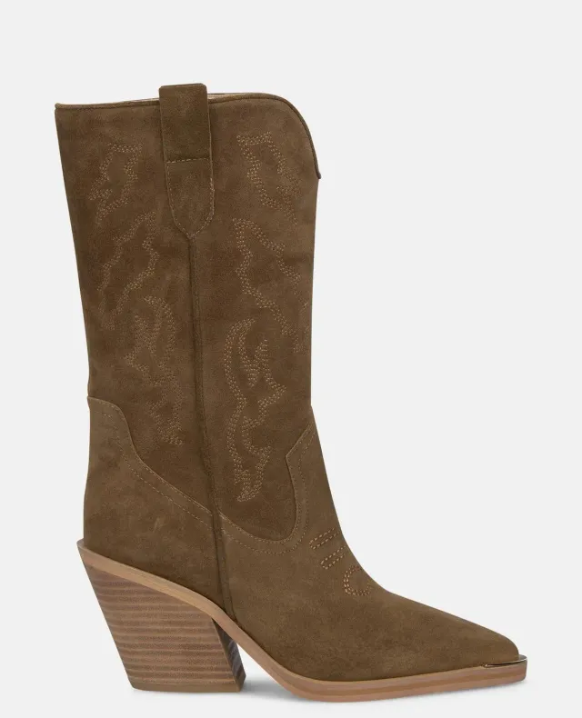 Alma en Pena V260255 Bottes cowboy cuir camel 6 cm