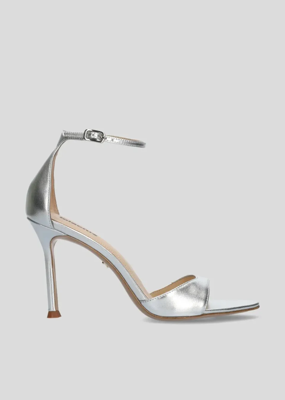 Lola Cruz Scarlett 95 sandales argent talon 9,5 cm