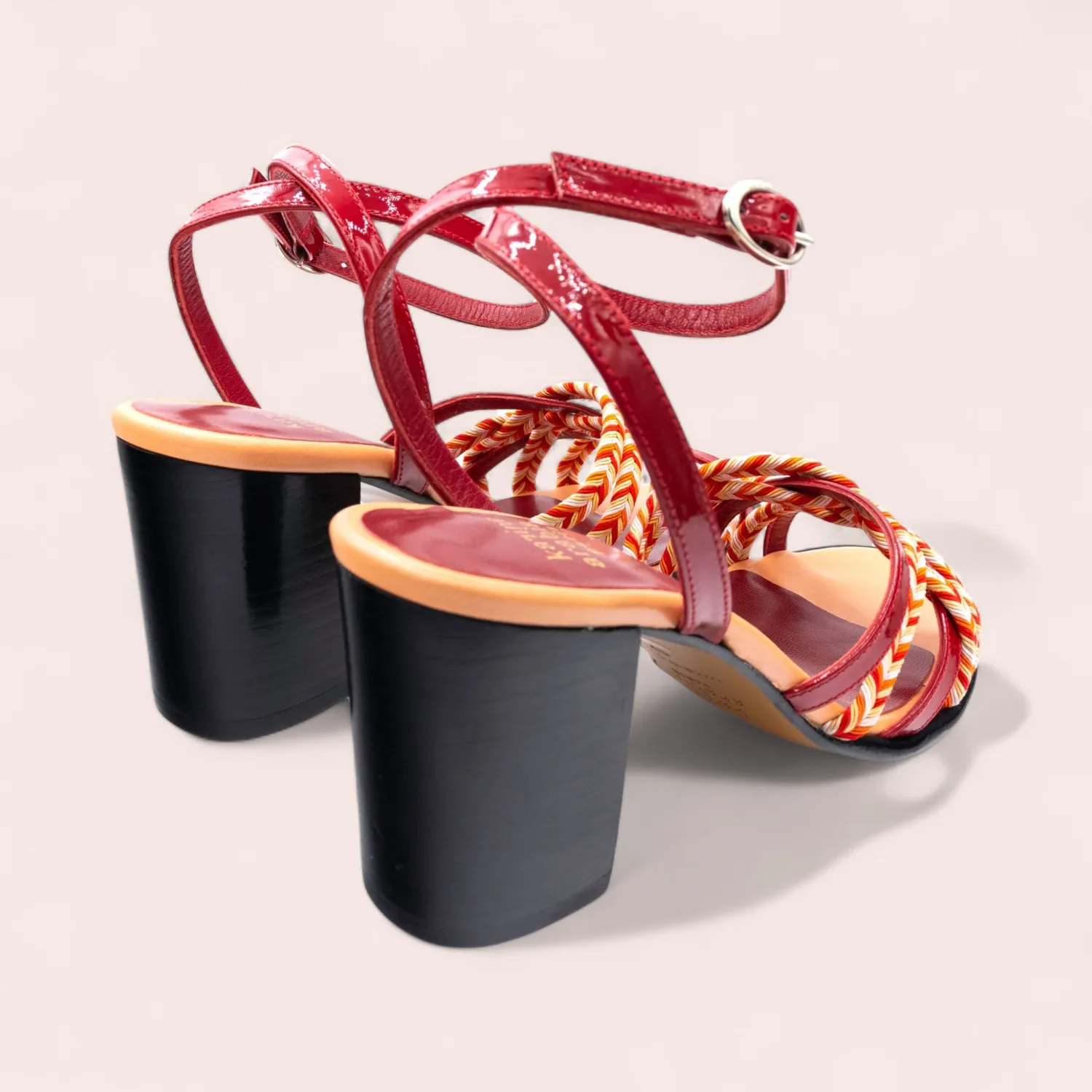 Karine Arabian Amanda sandales vernis rouge 38 talon 70mm