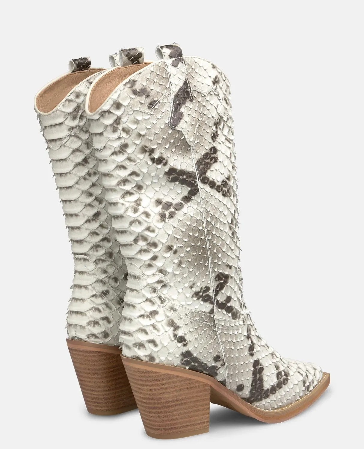 Alma en Pena V260150 bottes serpent blanc 7 cm