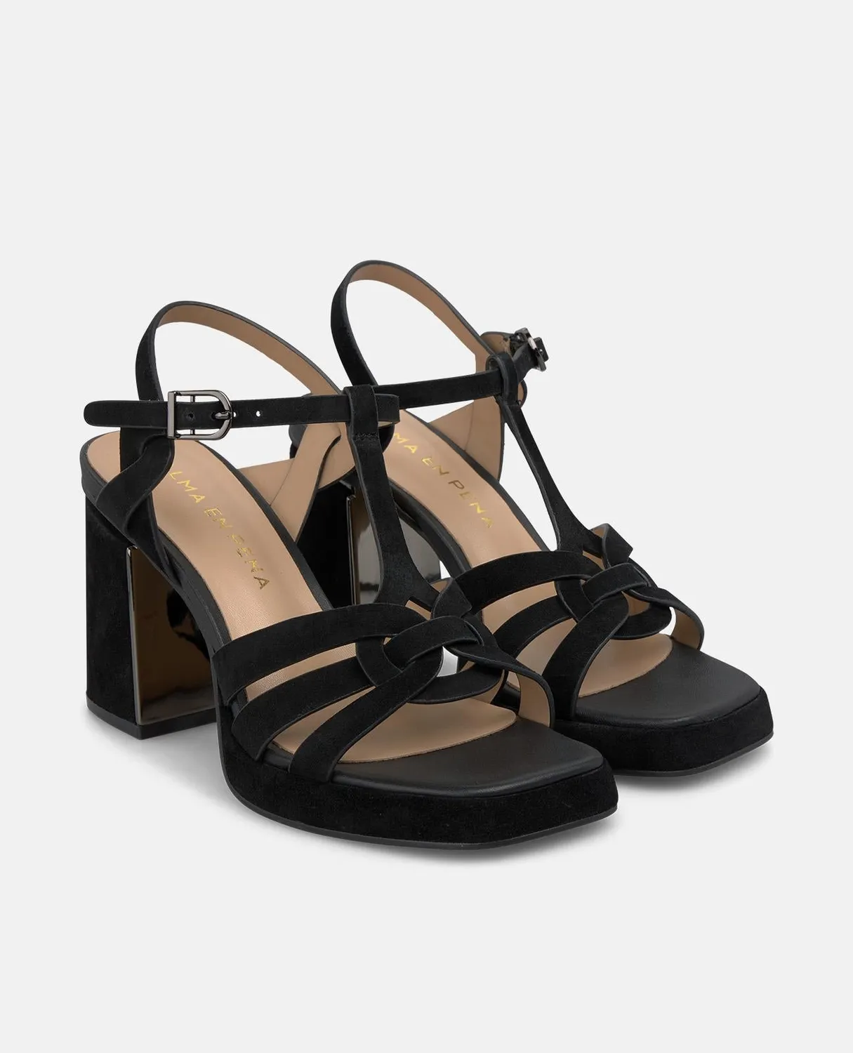 Alma en Pena V262653 sandales noir talon large 8,5 cm