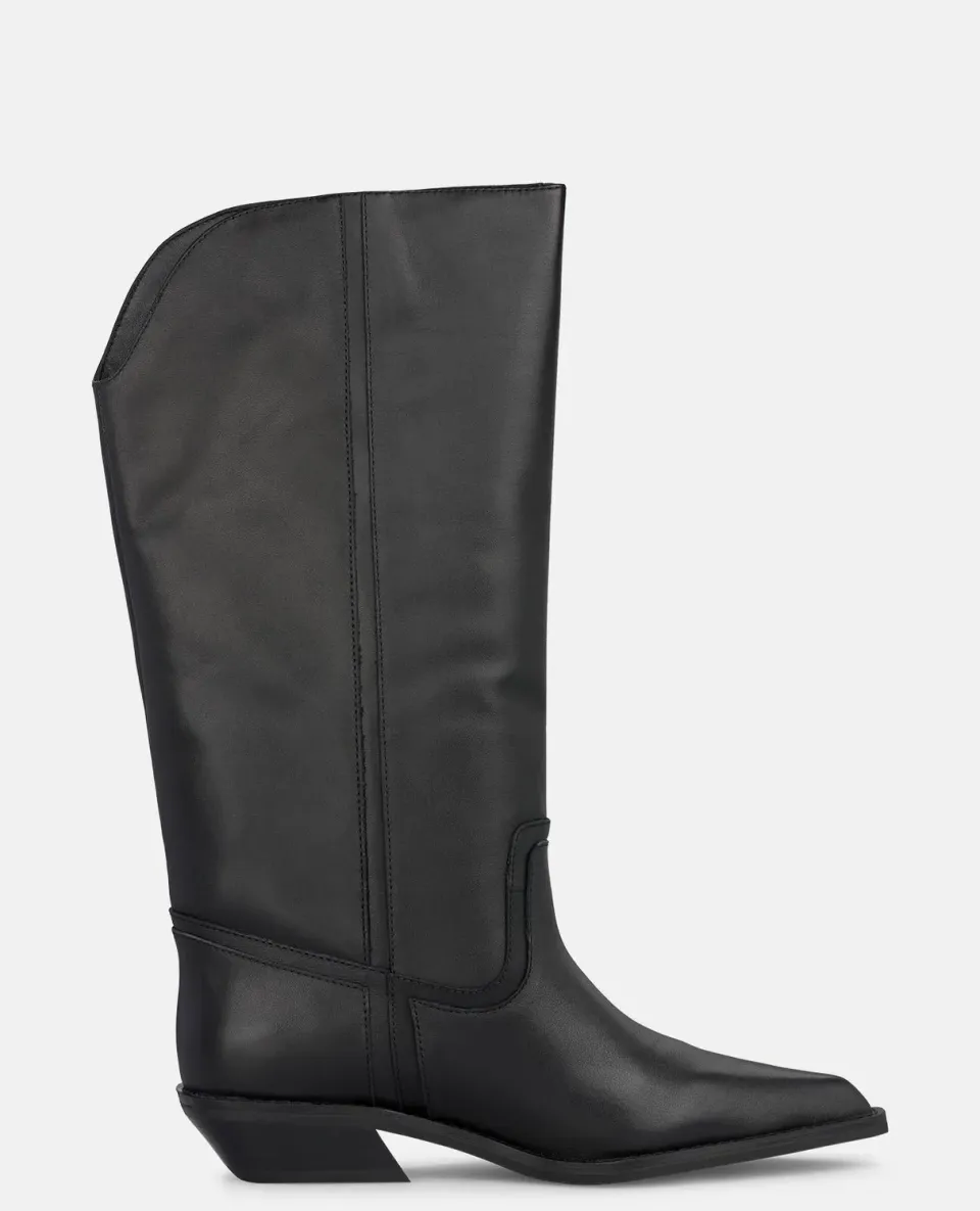 Alma en Pena I260580 bottes cuir noir cowboy