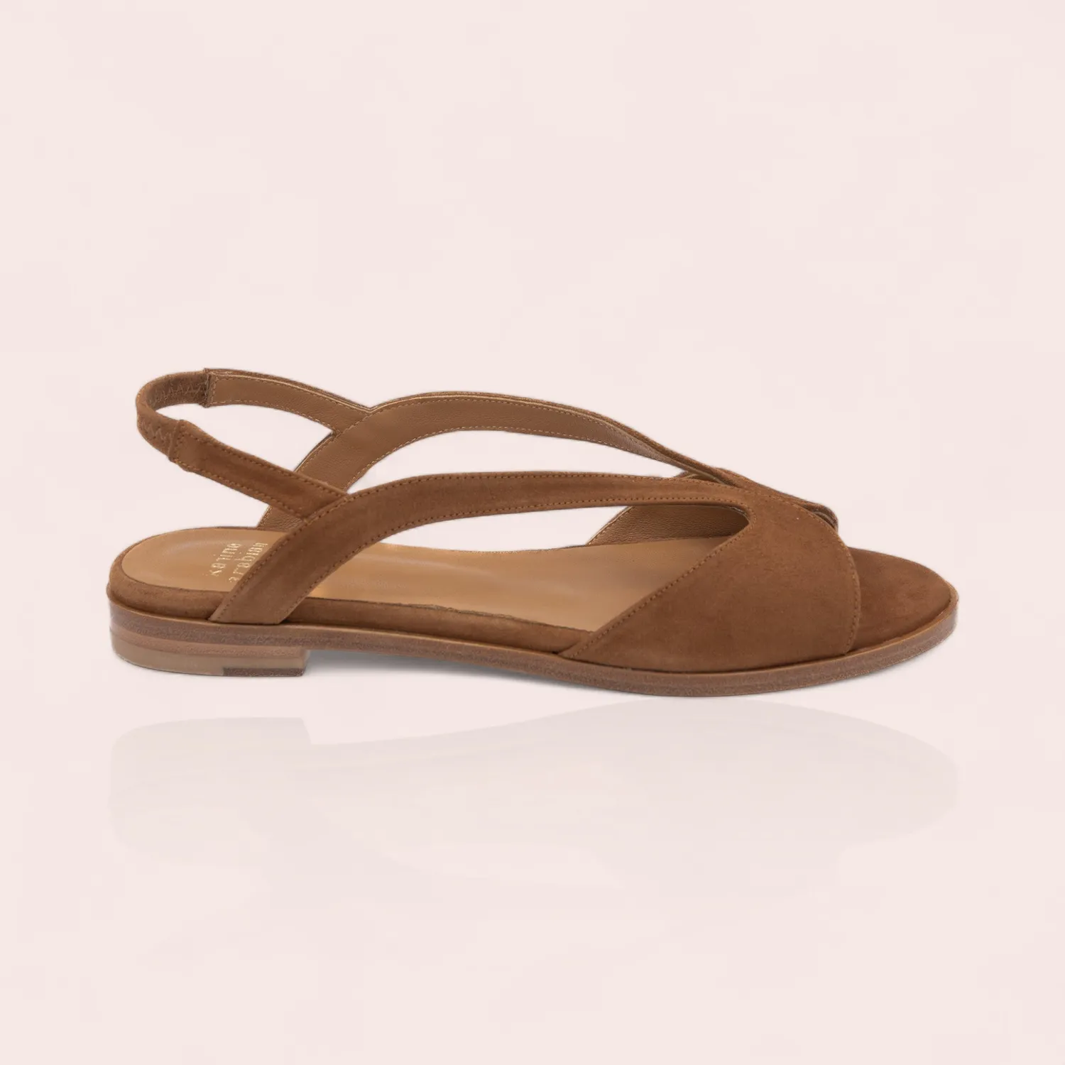 Karine Arabian Yoni sandales plates cuir noir 38