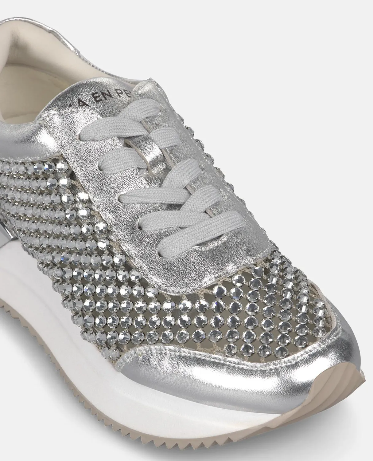Alma en Pena V260353 sneakers plateforme argenté strass
