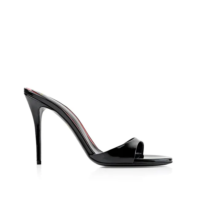 Maison Ernest Lidylle 100 mules cuir vernis noir