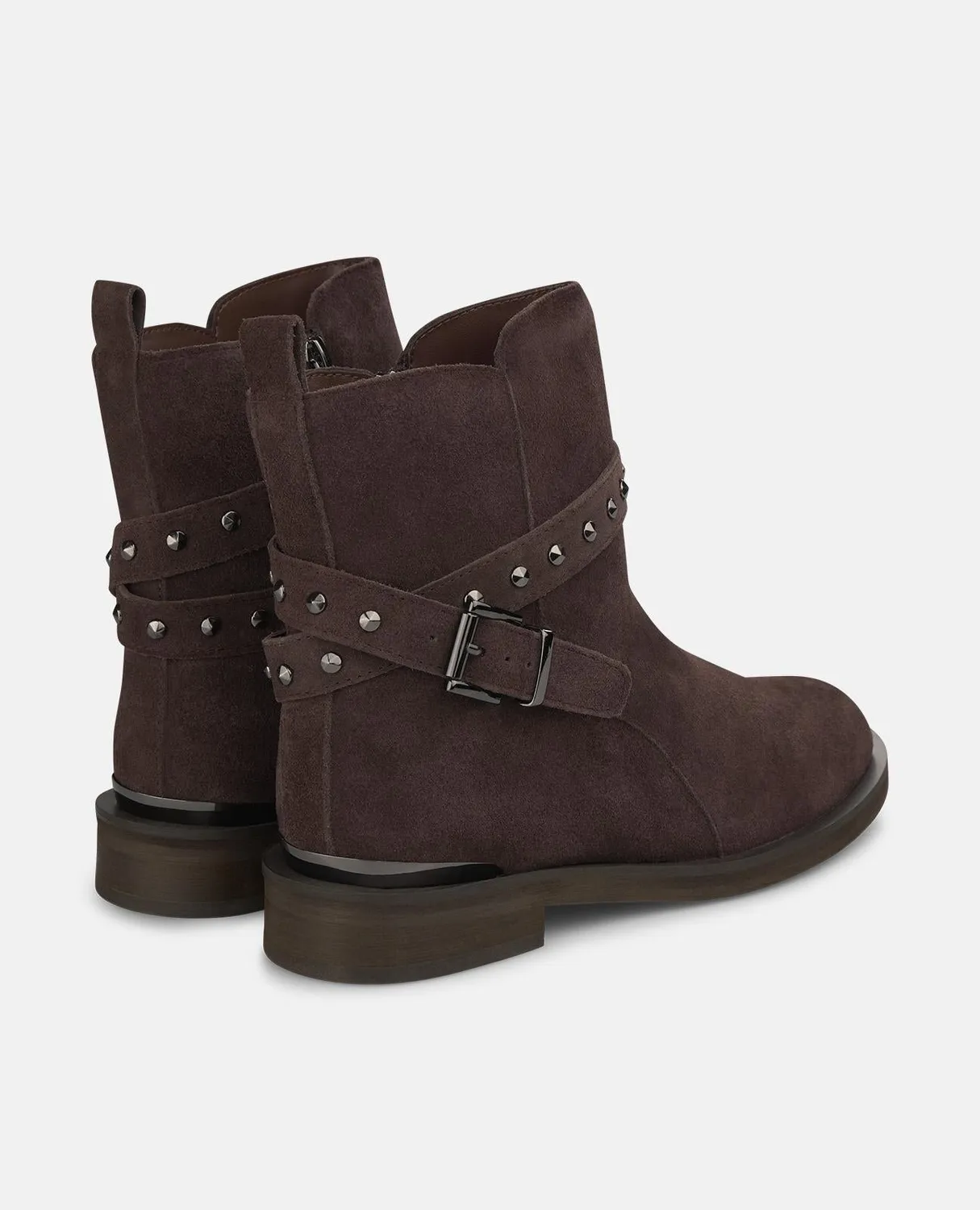 Alma en Pena I2554302 bottines marron clous talon 3 cm