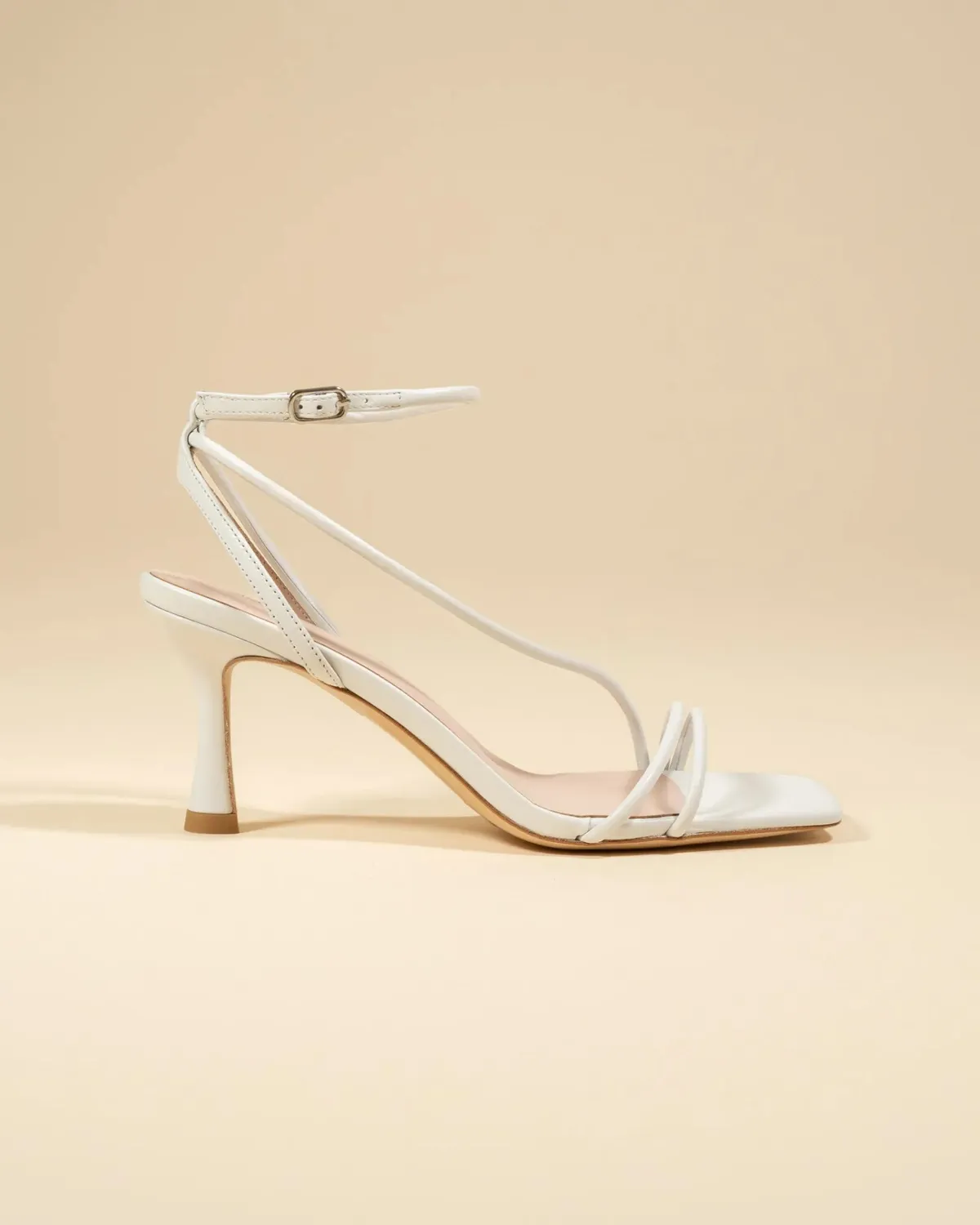 Mi/Mai Bondi White sandale talon blanc cérémonie
