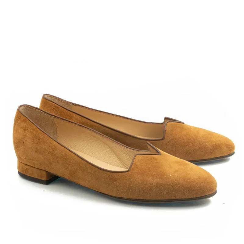 Bégum Paris Olympe ballerines havane velours 1,5 cm