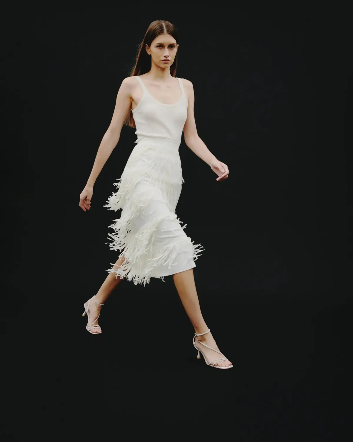 Mi/Mai Capri White sandales blanc strass talon
