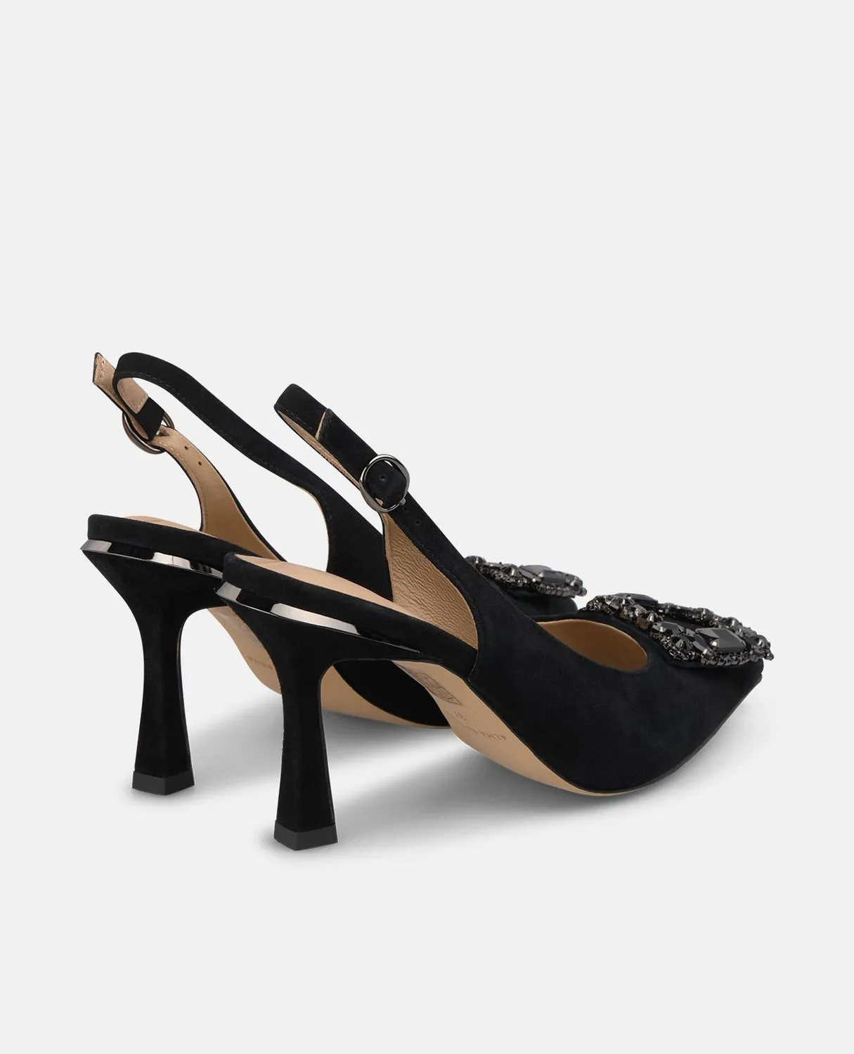 Alma en Pena V262003 escarpins noirs slingback talon fin