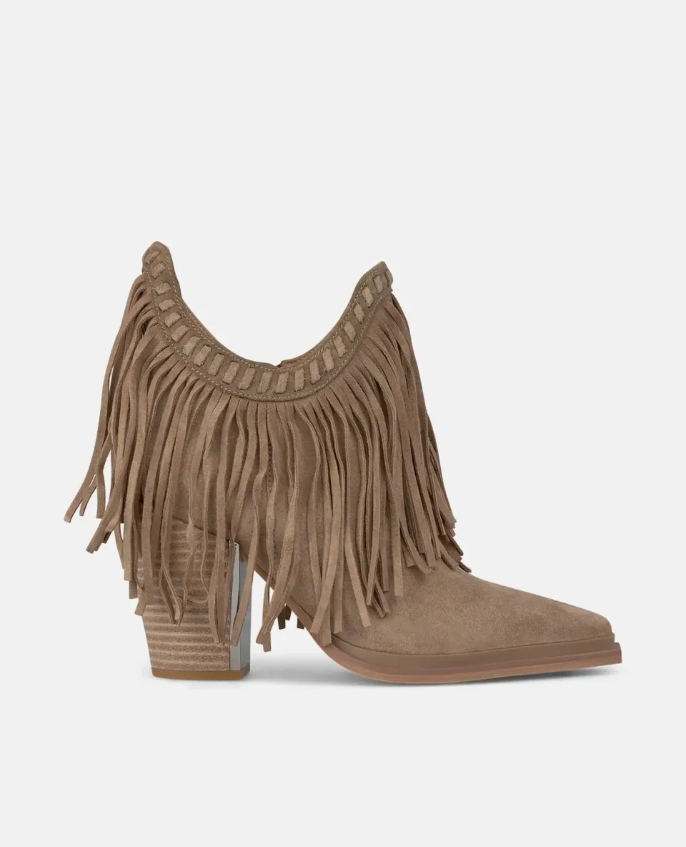 Alma en Pena I250710 bottine vison franges cuir 9,5 cm