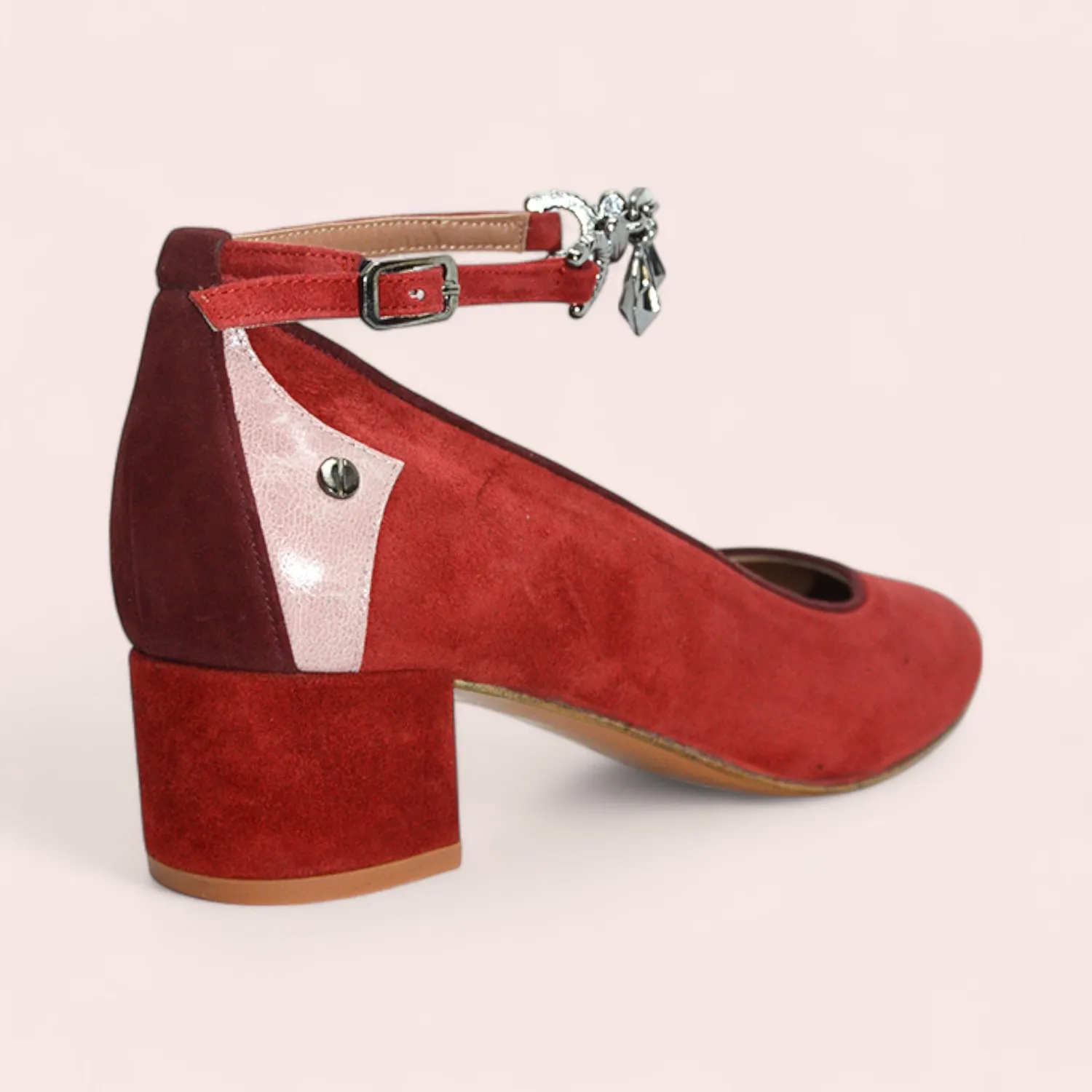 Karine Arabian Belle escarpin rouge cuir velours