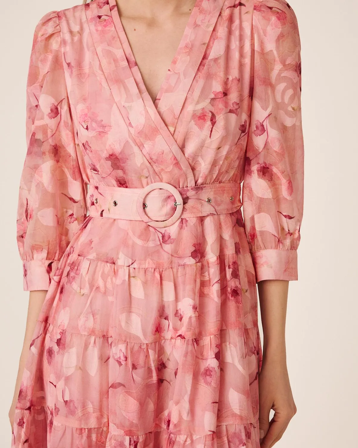 Alma en Pena V26CL0225 robe longue gaze rose