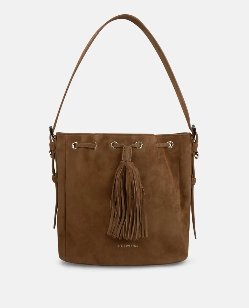 Alma en Pena BG246 sac bourse daim camel