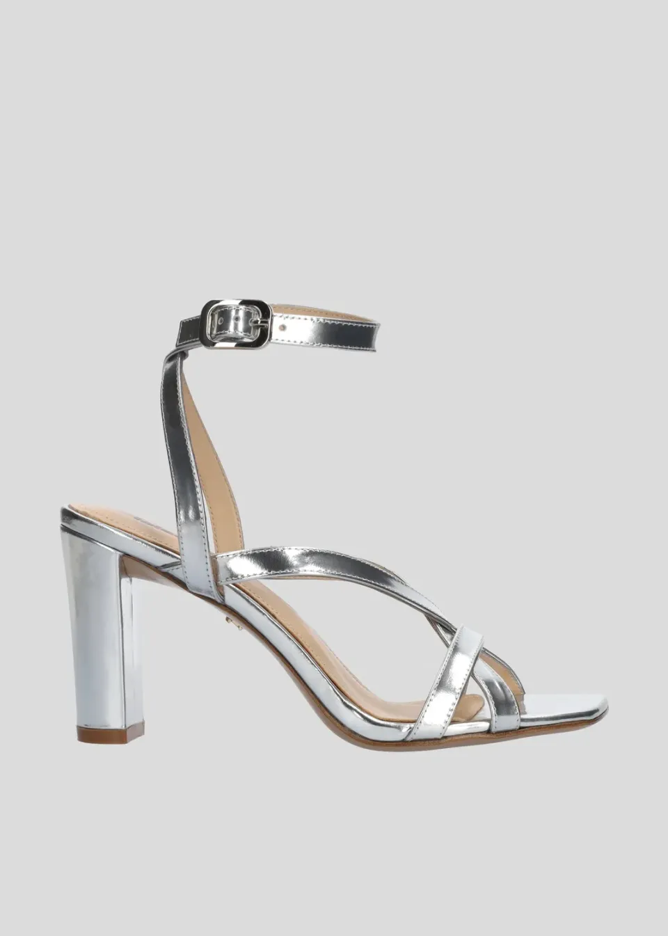 Lola Cruz Richie 85 sandales argent talon 8,5 cm