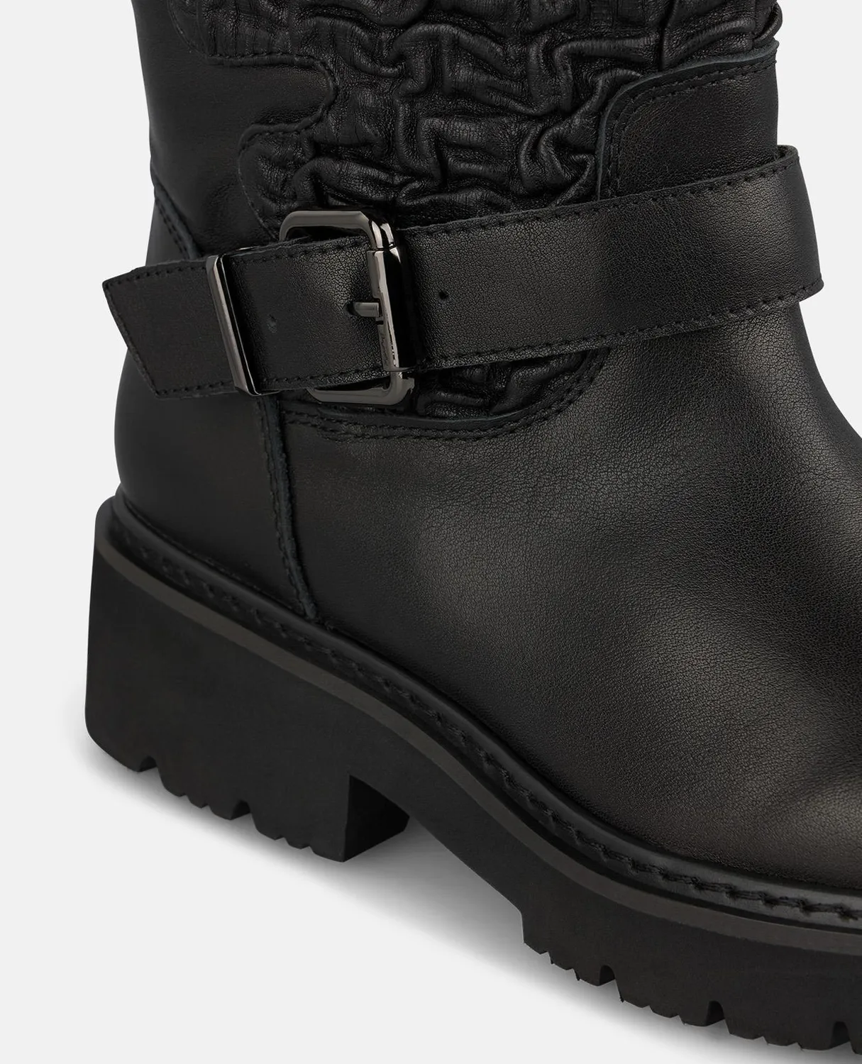 Alma en Pena I260889 bottes militaires cuir noir 4 cm