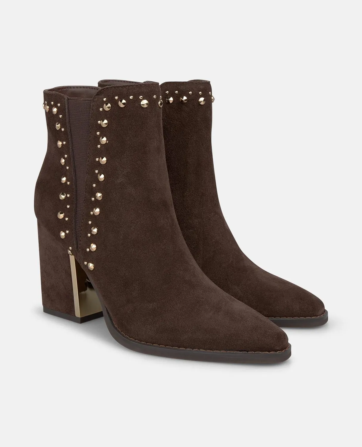 Alma en Pena I2652155C bottines cuir marron clous