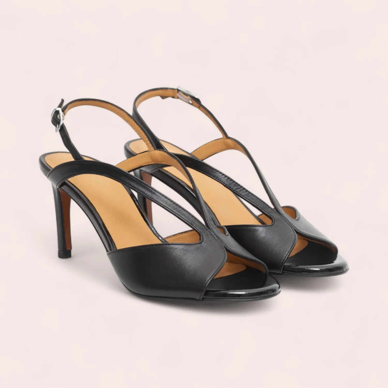 Karine Arabian Yelena sandale champagne cuir 65 mm