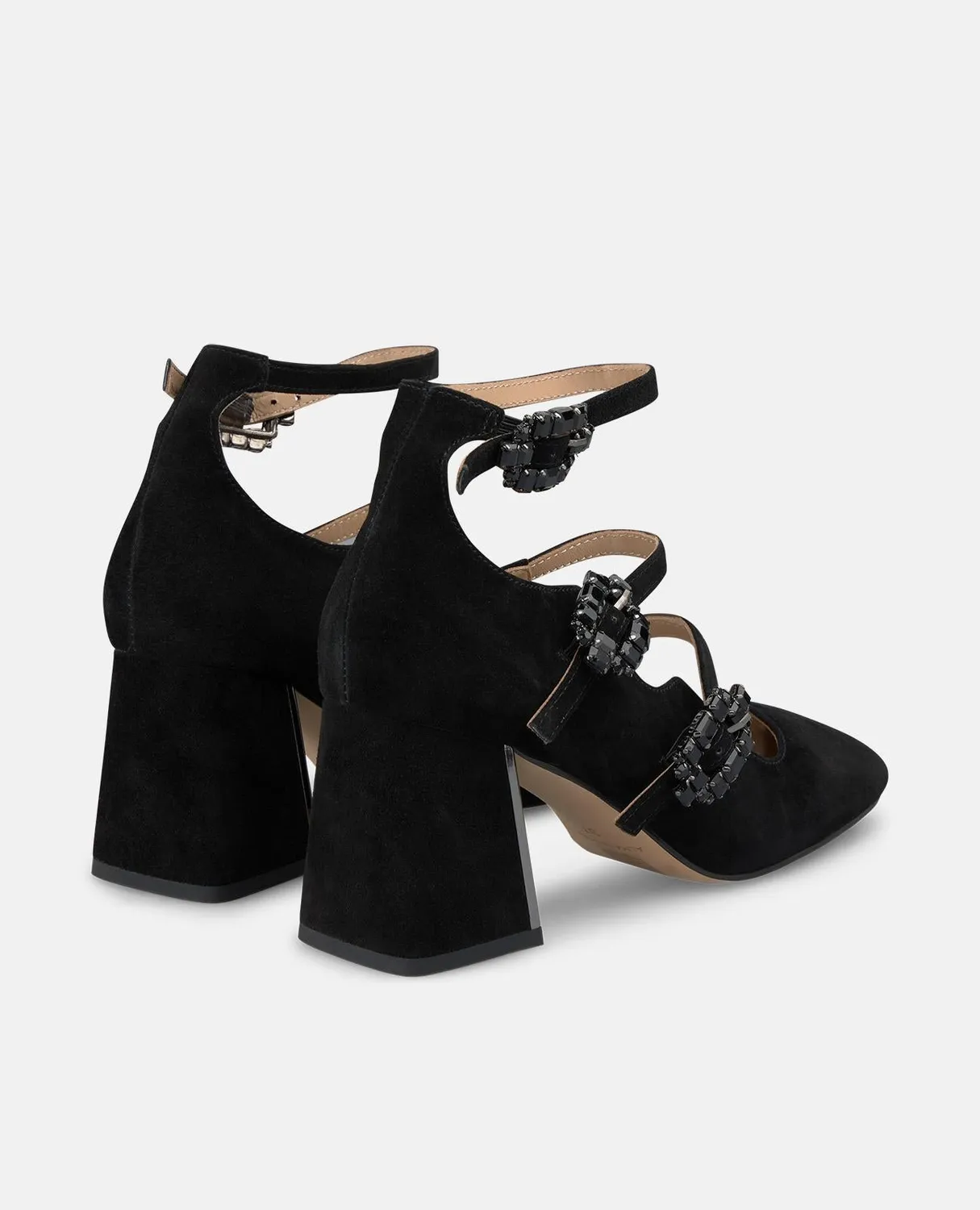 Alma en Pena I250301 escarpins noirs boucles bijou