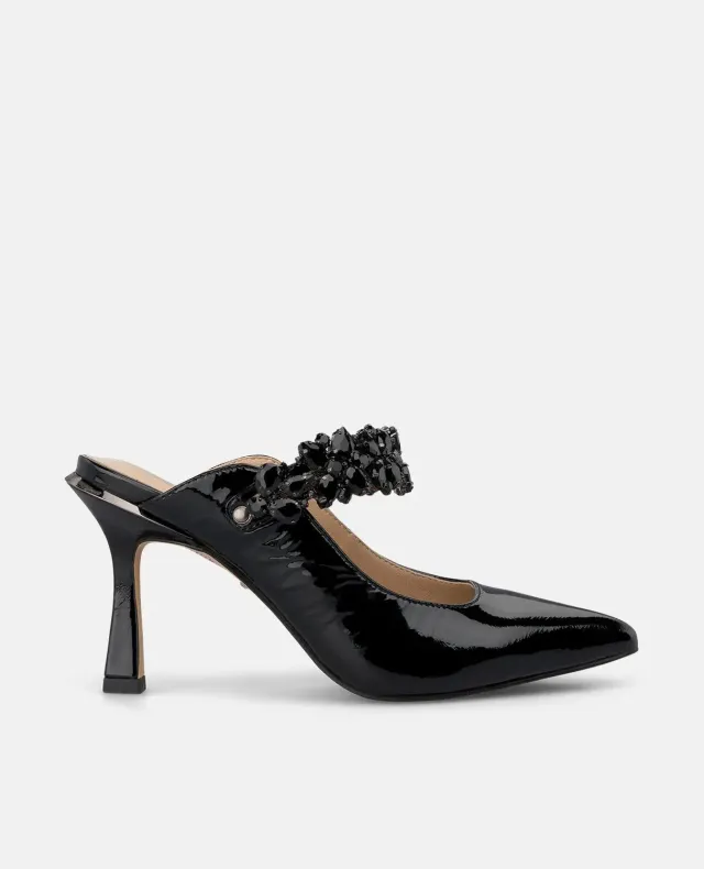 Alma en Pena I260252 escarpins vernis noirs bride 8 cm