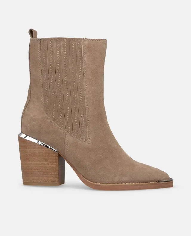 Alma en Pena I250835 bottines vison cuir talon 7 cm