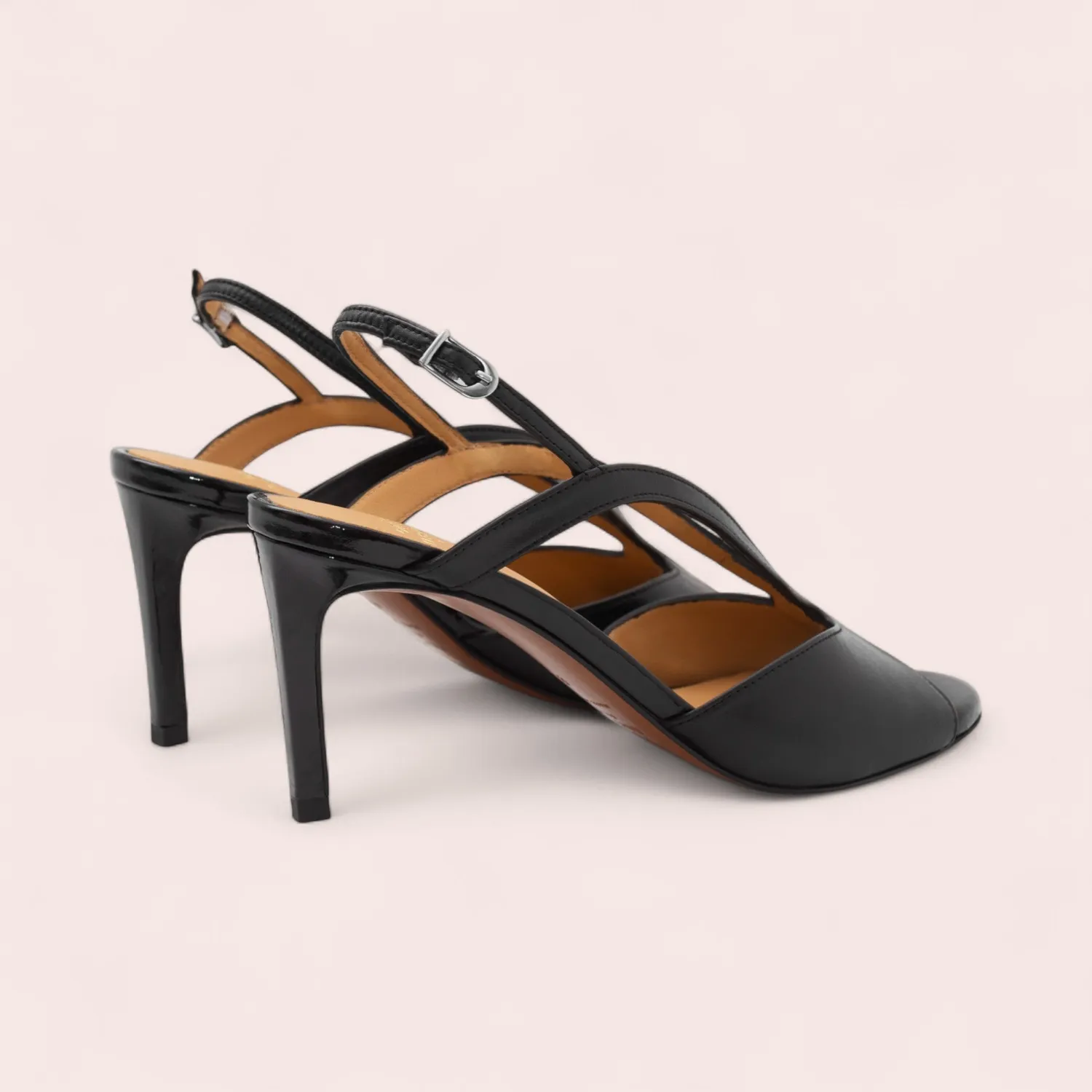 Karine Arabian Yelena sandale champagne cuir 65 mm