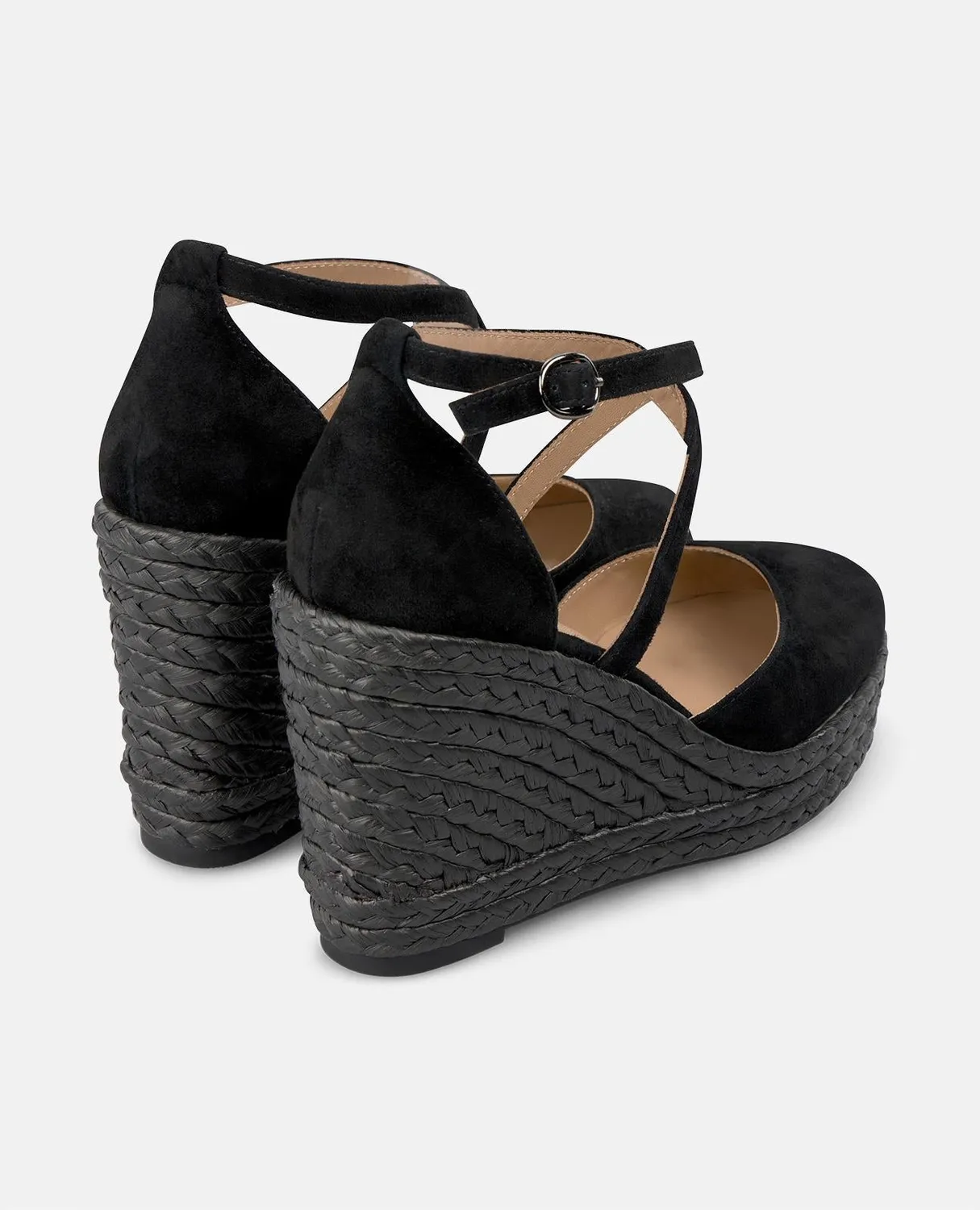 Alma en Pena V2551005 compensées noires cuir 8 cm