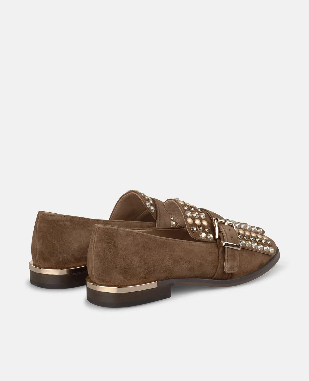 Alma en Pena I250205 mocassins marron cloutés talon 2,5 cm
