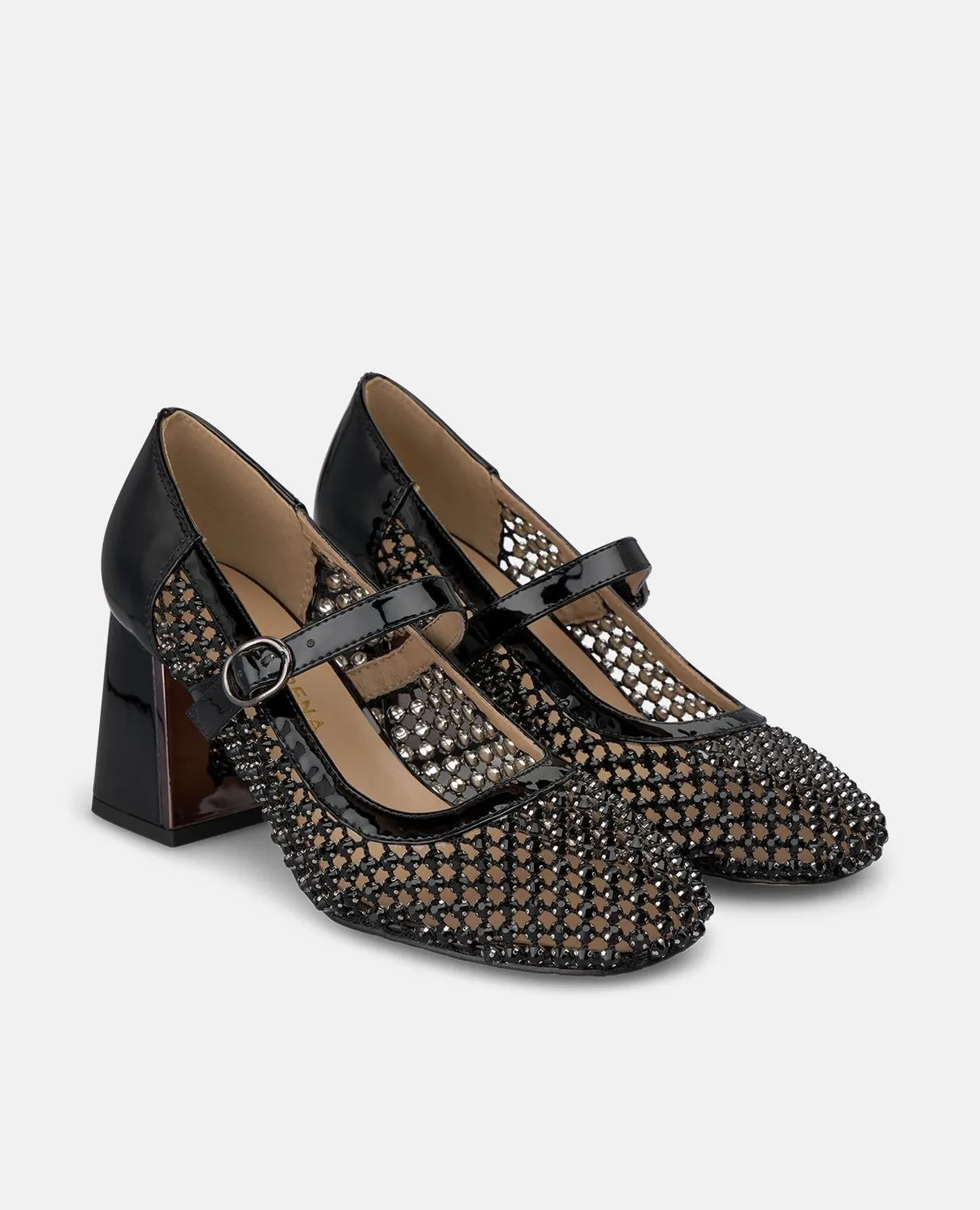 Alma en Pena I260161 escarpins noirs strass talon 7 cm
