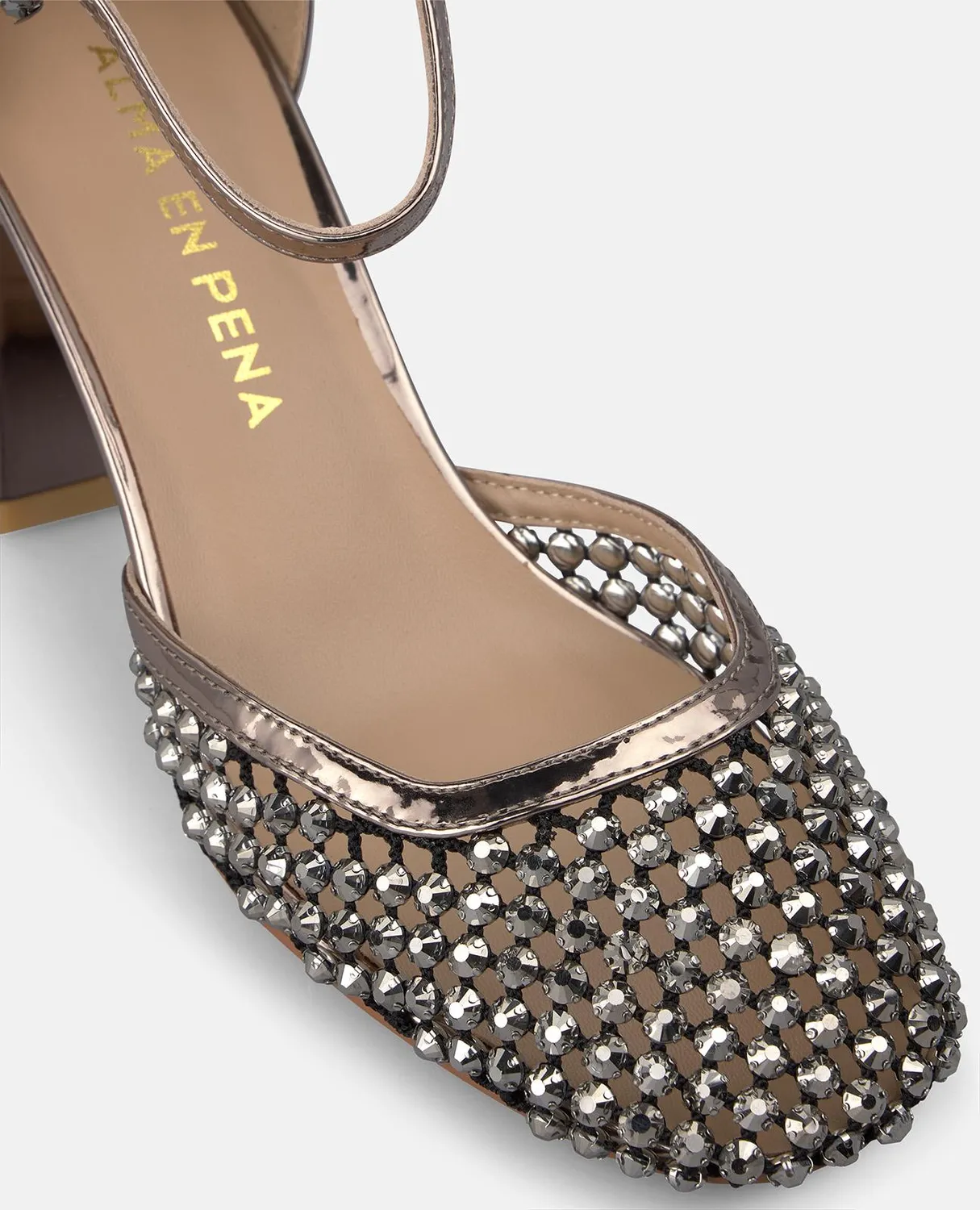 Alma en Pena I260162 escarpins argent maille talon 7 cm