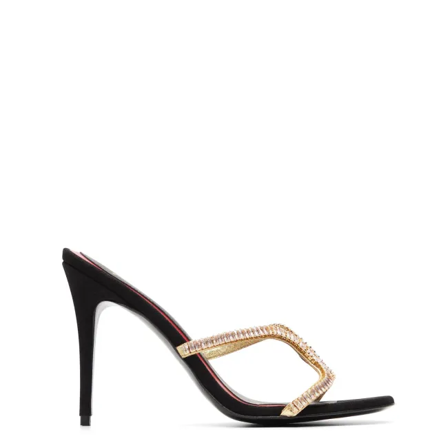 Maison Ernest Lys Mule 100 mules blanc noir cuir bicolore