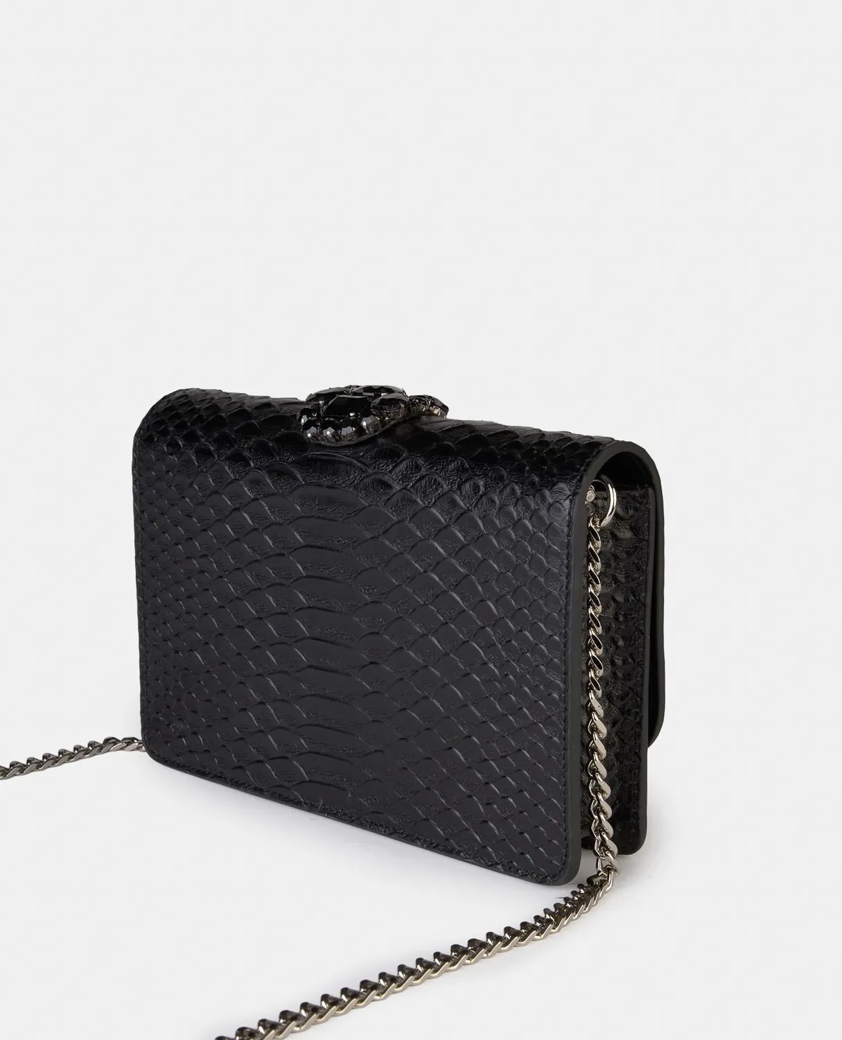 ALMA EN PENA BG104 sac bandoulière cuir noir serpent