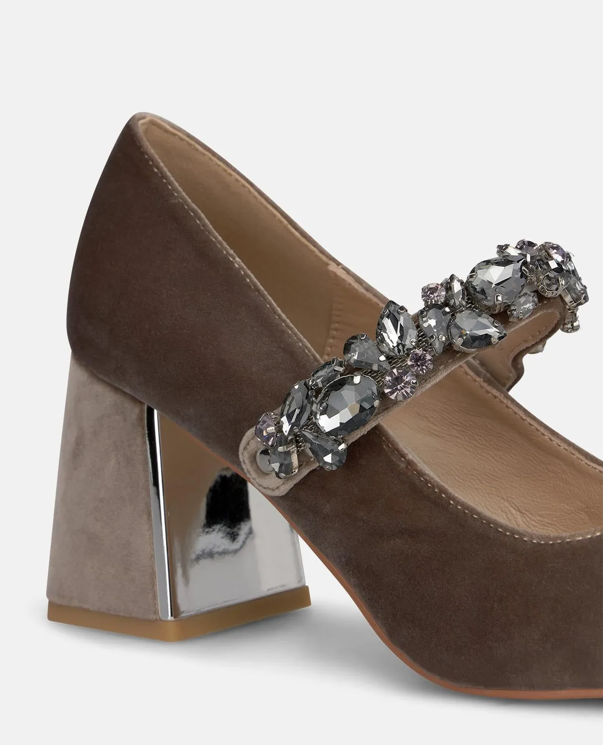 Alma en Pena I260165 escarpins vison velours talon 7 cm