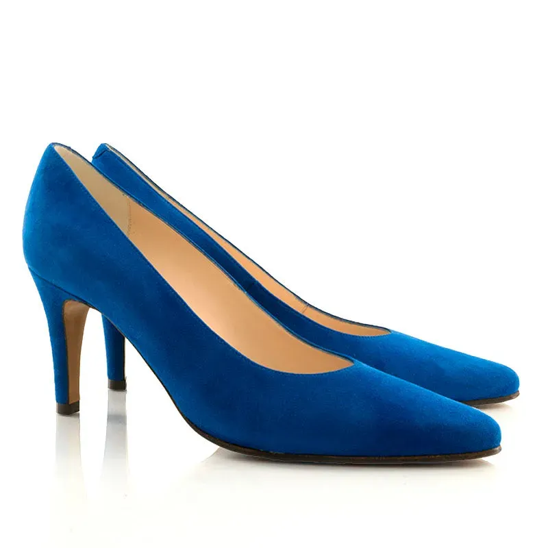 Bégum Paris Prague escarpins chèvre velours noir talon 8 cm