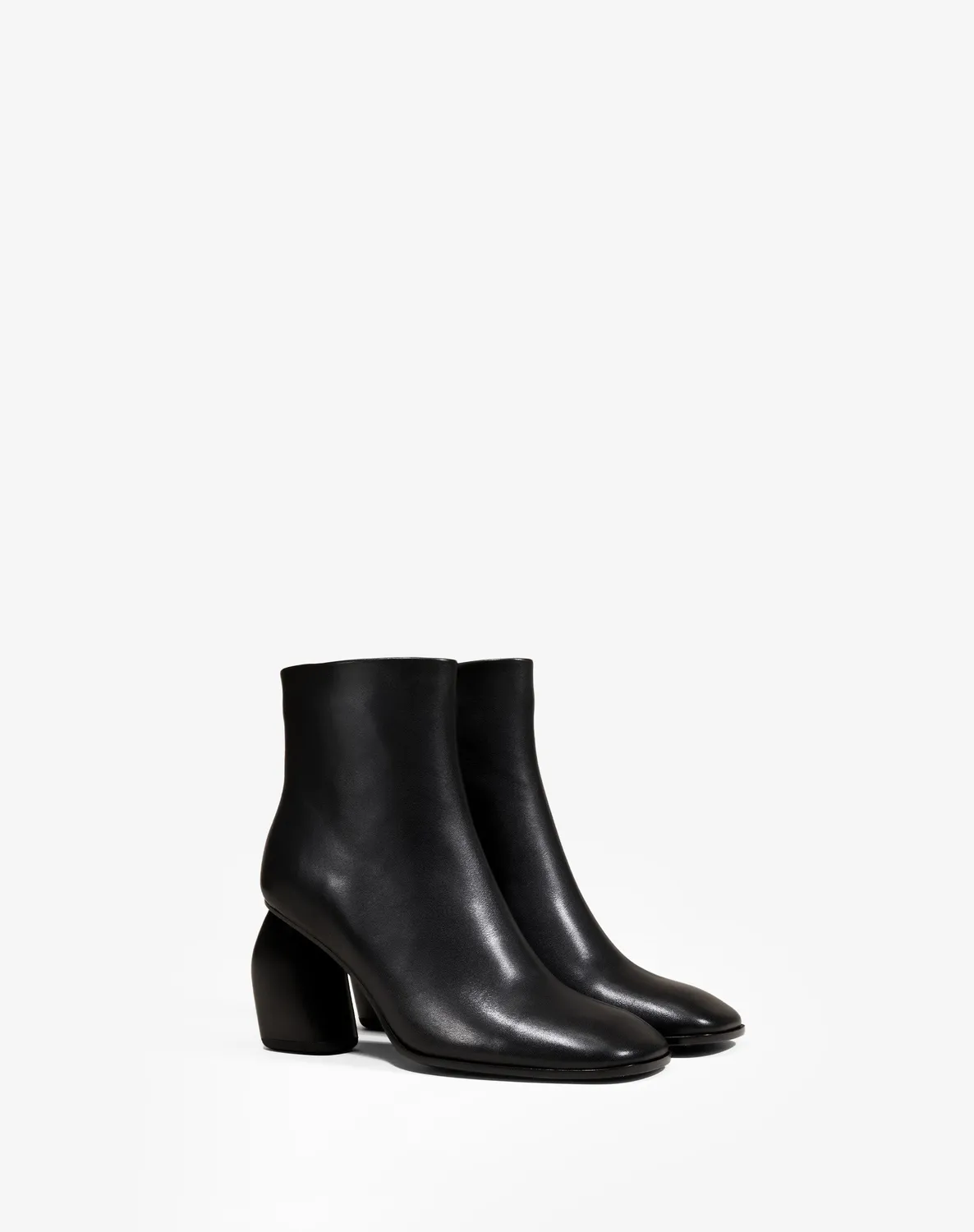 Mi/Mai Rams Black bottines noires talon haut bout carré