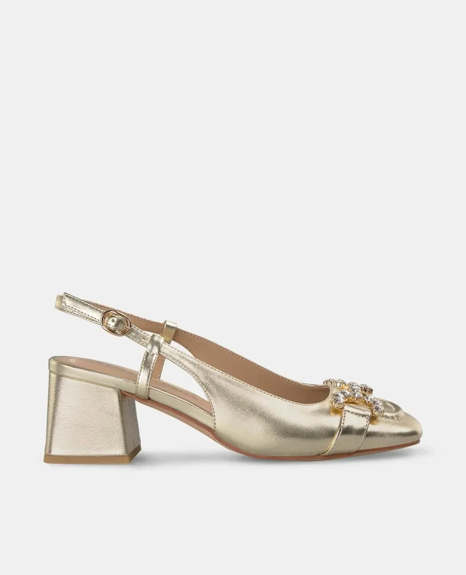 Alma en Pena V250571 escarpins slingback doré